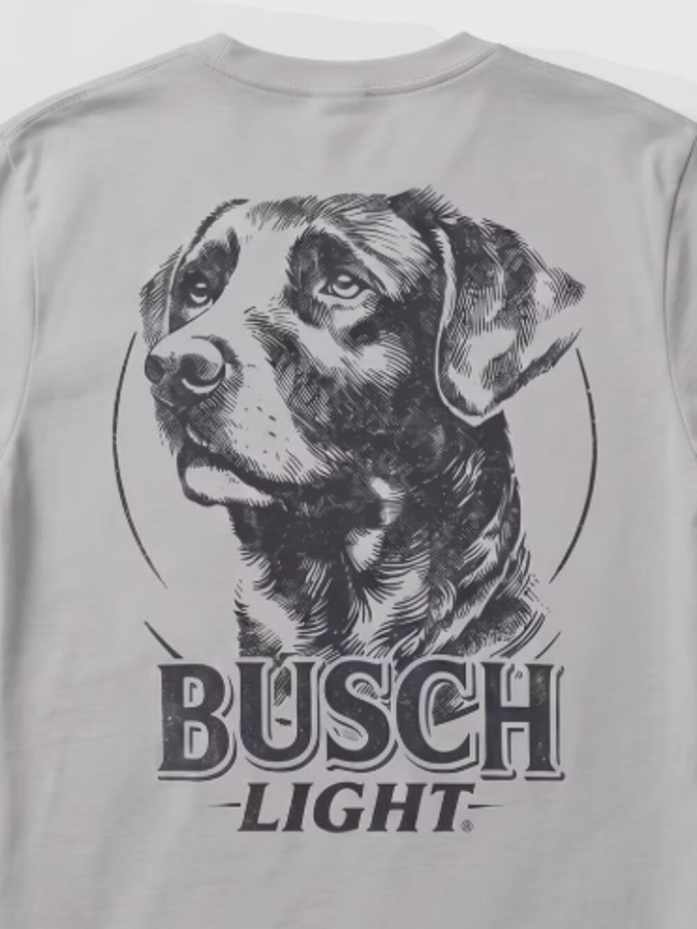 Busch Light Officially Licensed Black Labrador Graphic T-Shirt Men's Small
